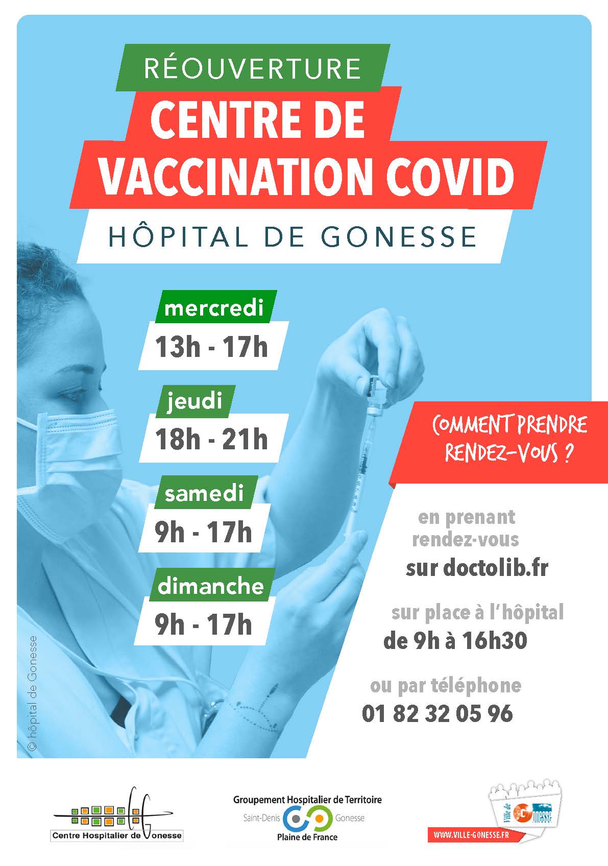 Ouverture de notre centre de vaccination COVID du mercredi au dimanche ...